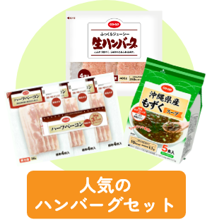 人気のハンバーグセット