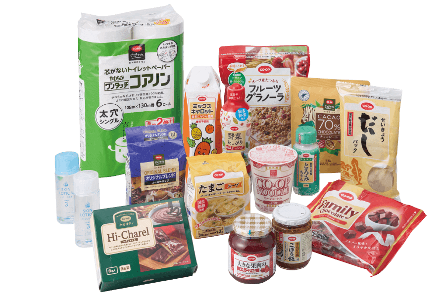 写真：コープ宅配の豊富な商品