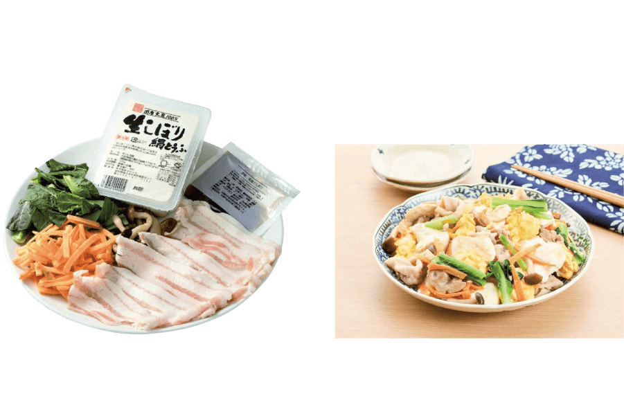 写真：メーカーや生産者と共同開発した商品例